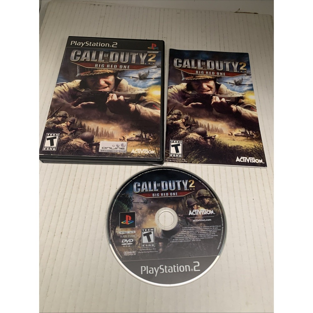 Call of Duty 2 Big Red One Sony PS2 2005 CIB Activision 0047875810211